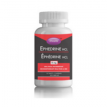 iHealth Ephedrine HCL (Oral Nasal Decongestant) 8mg 50 Tablets