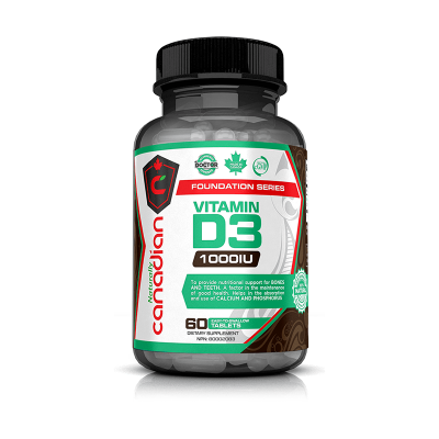 Naturally Canadian Vitamin D3 1000iu 60 Capsules